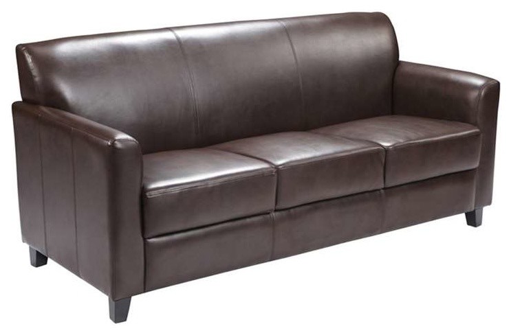 Flash Furniture Bonded Leather Sofa   Contemporary   Sofas   by BisonOffice  Houzz