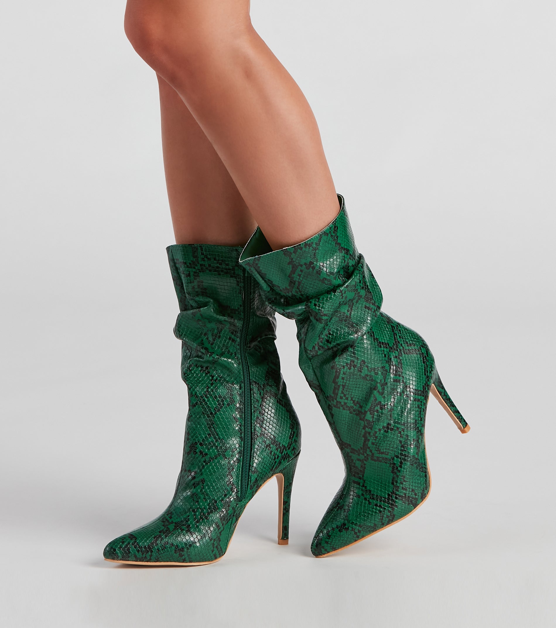 Killer Looks Faux Leather Snake Booties