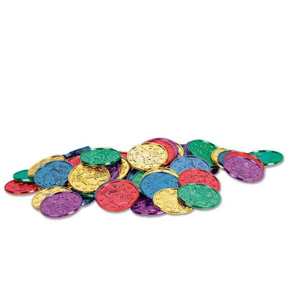 Beistle 50856 ASST Plastic Coins  asstd colorsmo...