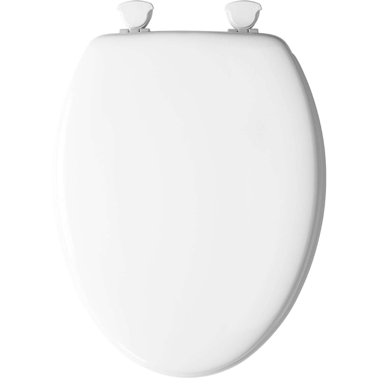 Mayfair by Bemis Westport Elongated White Enameled Wood Toilet Seat