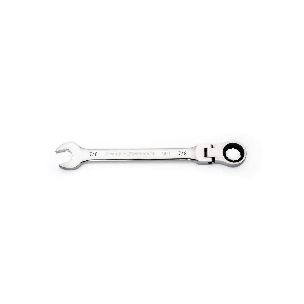 7/8 90T 12 Point Flex Head Ratcheting Combination Wrench