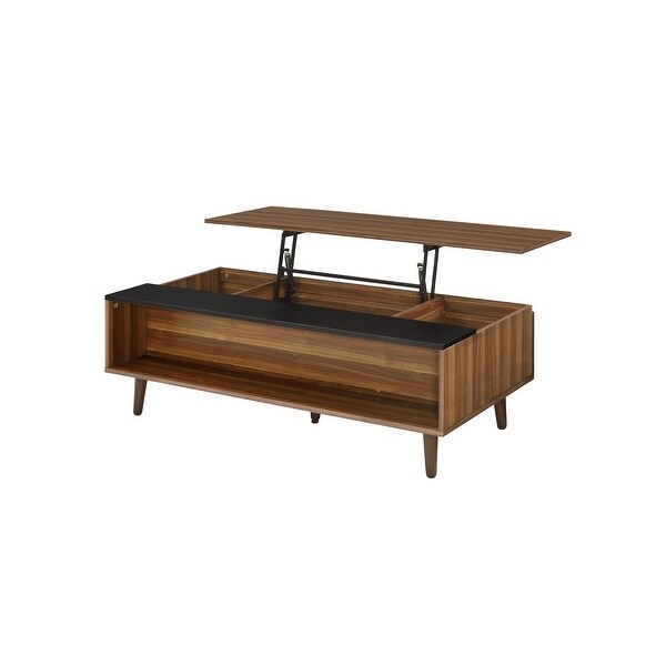 ACME Avala Coffee Table with Lift Top in Walnut and Black