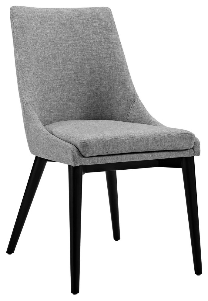 Viscount Upholstered Fabric Dining Side Chair   Midcentury   Dining Chairs   by PARMA HOME  Houzz