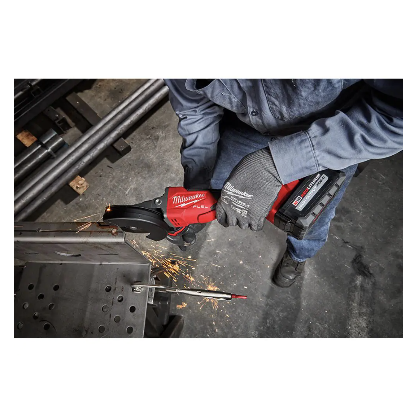 Milwaukee M18 Fuel 18V Lithium-Ion Brushless Cordless 5 in. Flathead Braking Grinder with Paddle Switch No-Lock (Tool-Only)