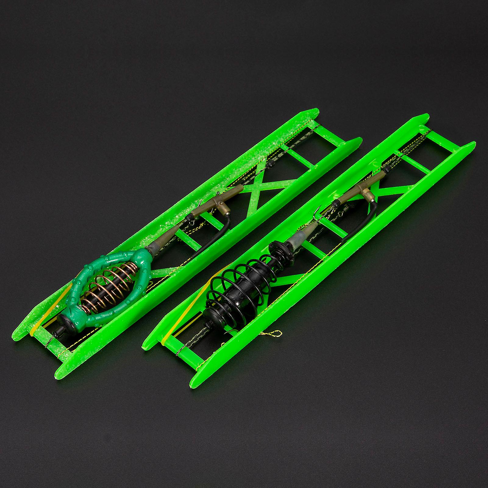 30g/40g/50g/60g Fishing Bait Cage Spring Feeder Fishing Bait Lure Trap Basket Holder With Hooks Carp Fishing Tackle Multicolor 1pcs