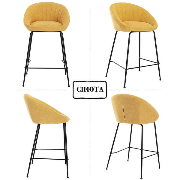 26 Inch Counter Height Chairs Bar Stools Set of 2 Modern Comfortable Counter Stool Island Chair with Back/Footrest - as picture