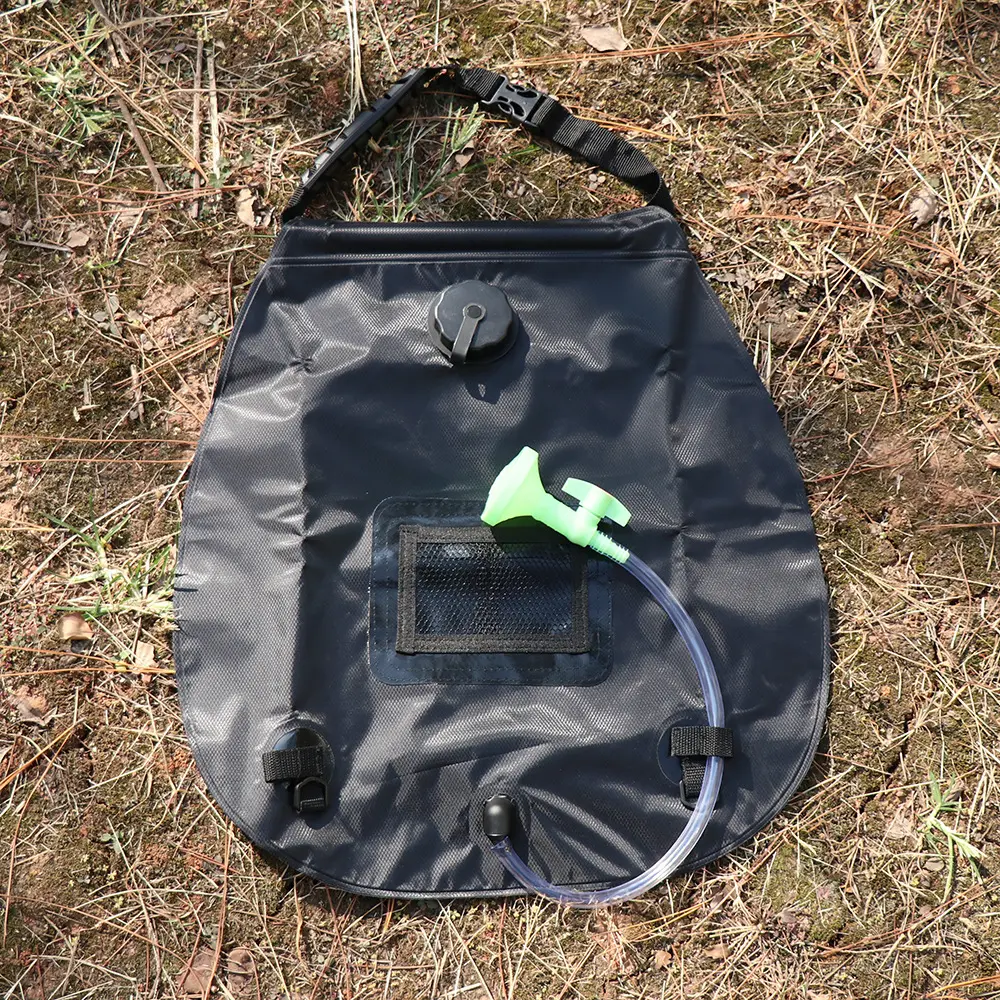 Outdoor Camping Hiking Shower Bag Solar Heating Portable Folding Climbing Bath Bag Hose Switchable Shower Head