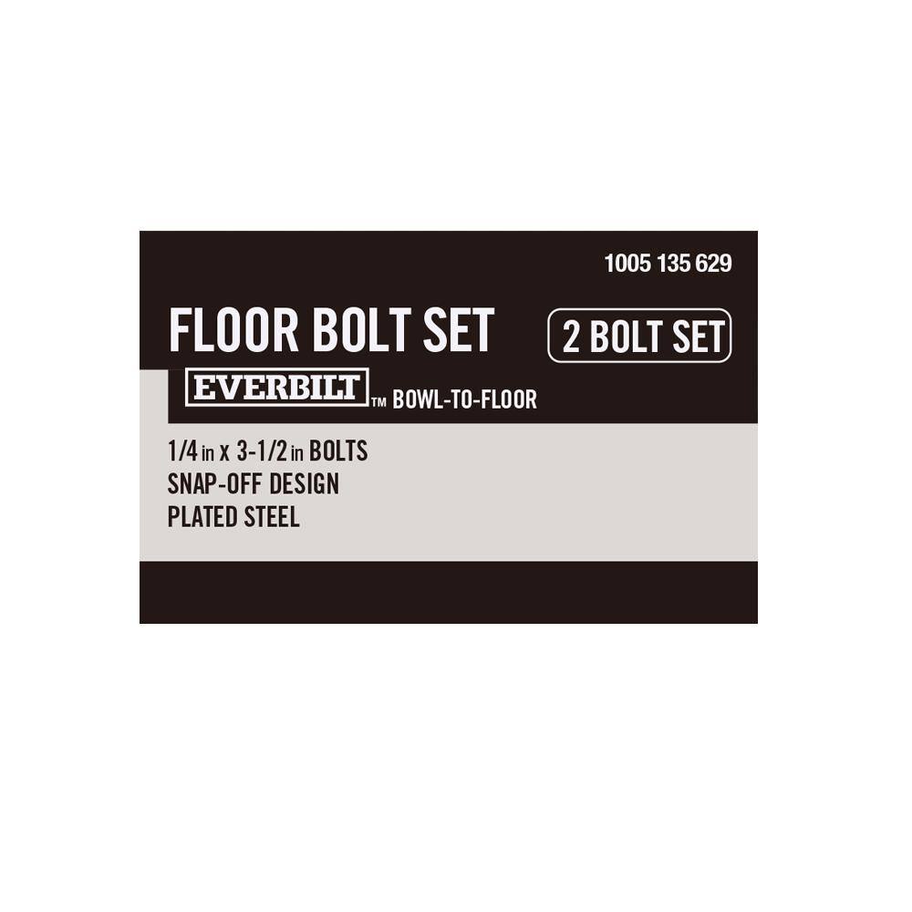 Everbilt 14 in. x 3-12 in. Snap-Off Design Toilet Bowl-To-Floor Bolt Set 1000055104