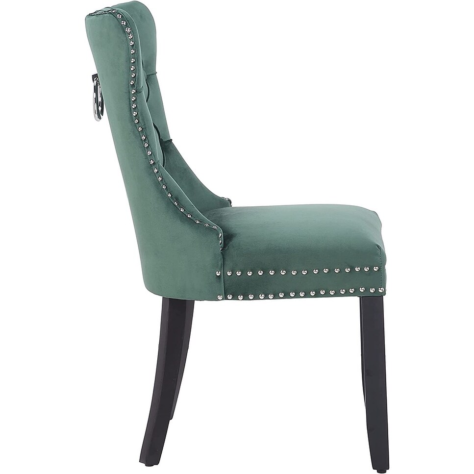 High Back Velvet Upholstered Dining Chairs