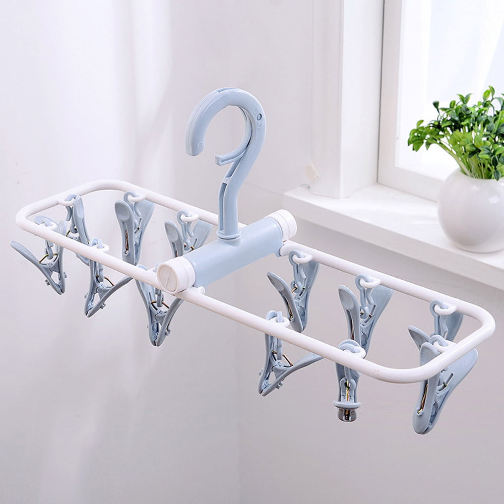 ViLaViDe Clip 12 Clip Folding Drying Rack Underwear Socks Clip Multi-functional Clothes Rack Rack