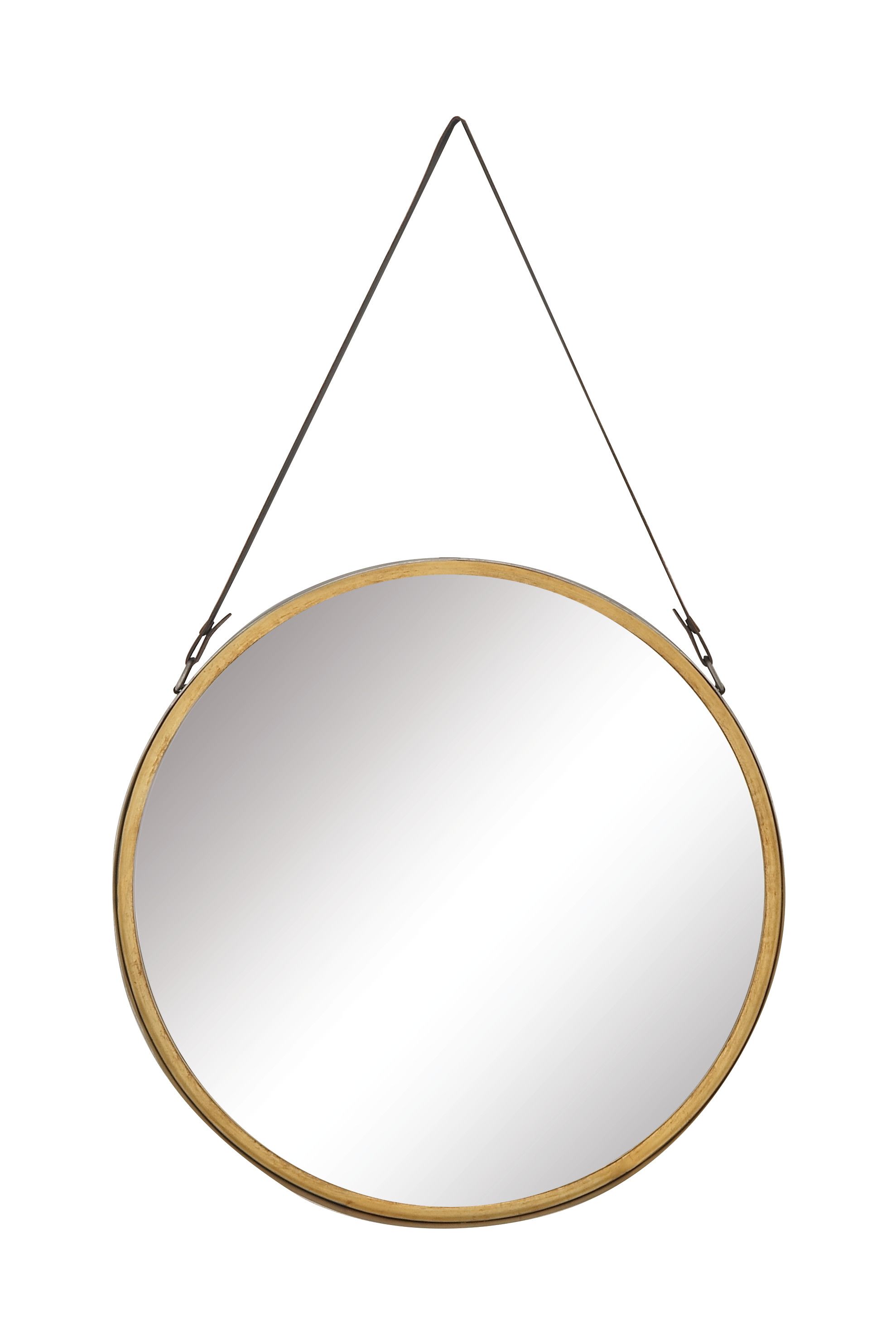 Gold Modern Metal Wall Mirror 33 x 20