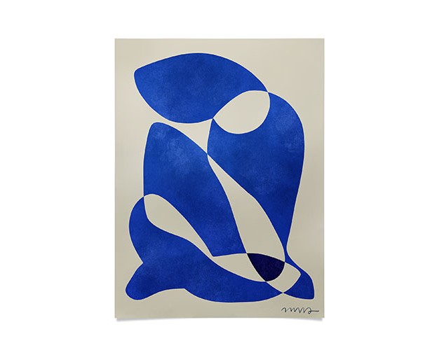 Marin Vaan Zaal Blue Nudge Geometric Poster Society6