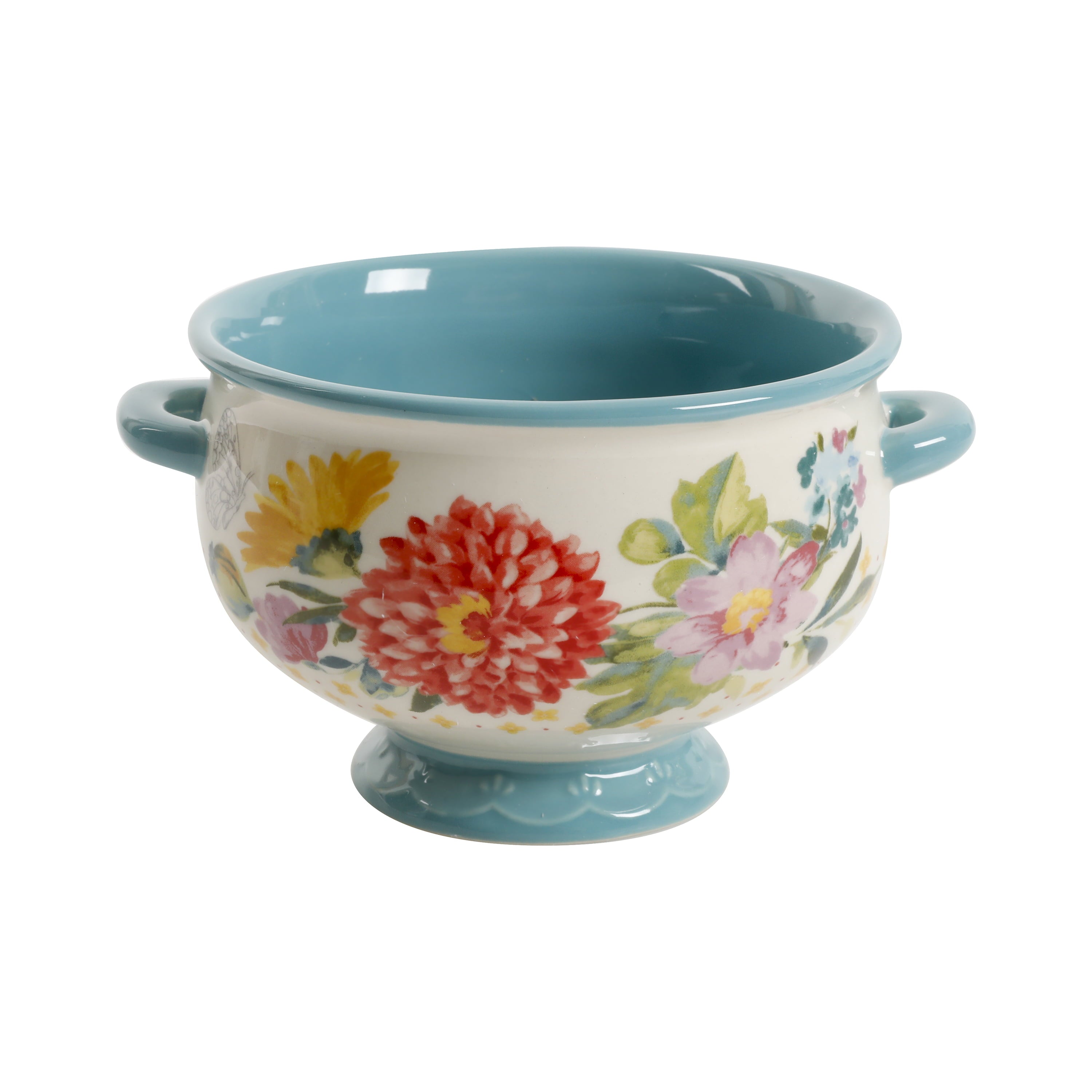 The Pioneer Woman Floral Medley 20-Ounce Soup Bowls， 4-Pack