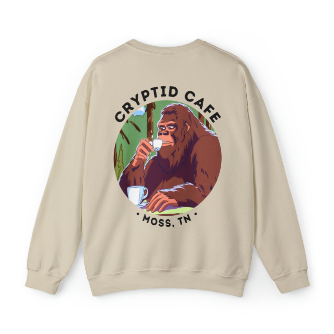 Bigfoot Drink Coffee Men And Women Mixed Round-neck Sweater