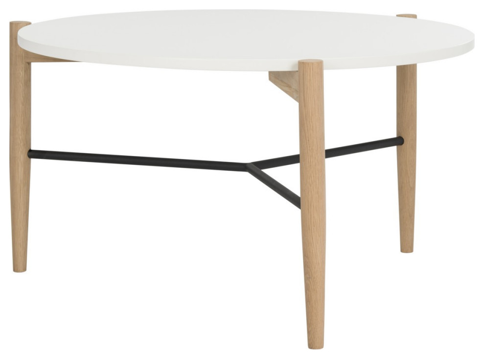 Mary Round Coffee Table White   Modern   Coffee Tables   by Virgil Stanis Design  Houzz