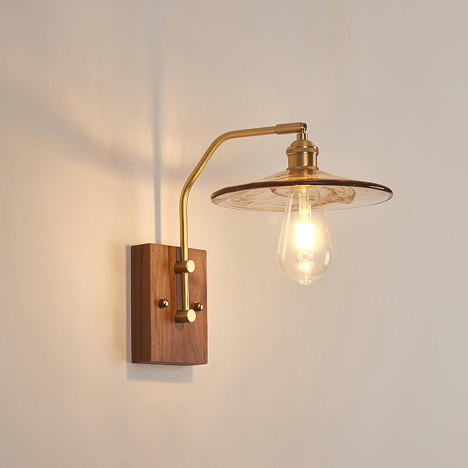 Heritage Walnut Wall Lamp