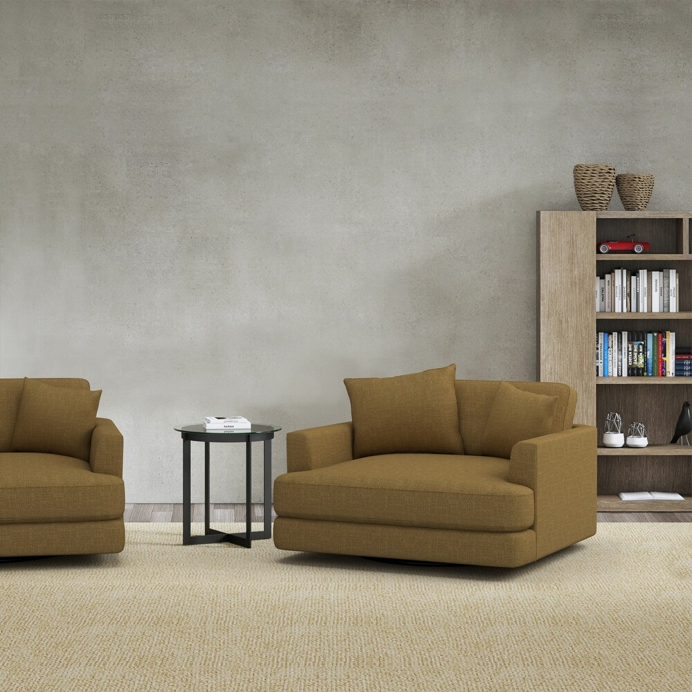 Nuvola Swivel chair in 100% Performance Linen Fabric