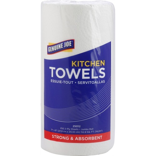 Genuine Joe 250sheet Roll Kitchen Towels  GJO25012