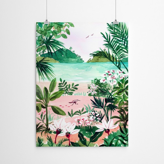 Americanflat Botanical Coastal Seaside Meadow By Sabina Fenn Poster