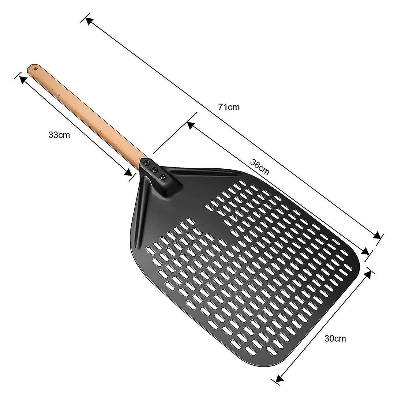 Pizza ，perforated Pizza Shovel，rectangular Pizza Turning Spatula With Detachable，for 12-inch Pizza