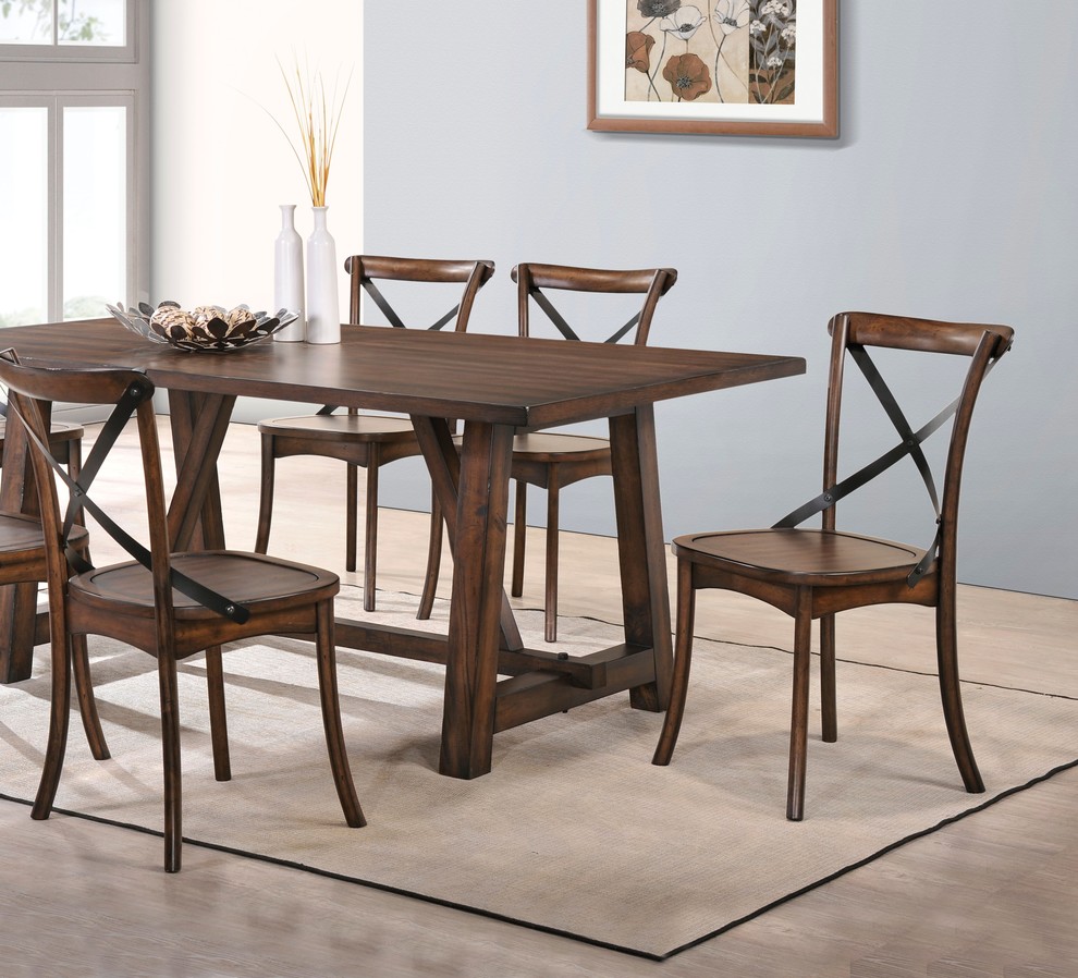 Acme Kaelyn Side Chairs  Dark Oak and Black  Set of 2   Transitional   Dining Chairs   by Acme Furniture  Houzz