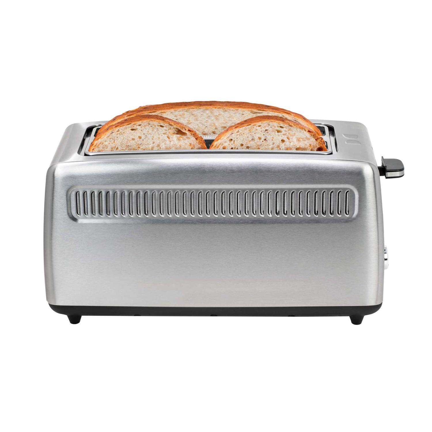 Kalorik Stainless Steel Silver 4 slot Toaster 15.16 in. H X 6.1 in. W X 7.68 in. D