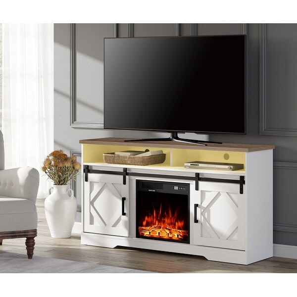 WAMPAT Electric Fireplace TV Stand for TVs Up to 65 Inch - 59