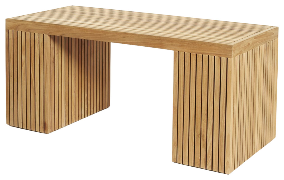 Teak Bench Liner 39 quot(100 cm)   Transitional   Outdoor Benches   by ARB Teak  ampSpecialties  Houzz