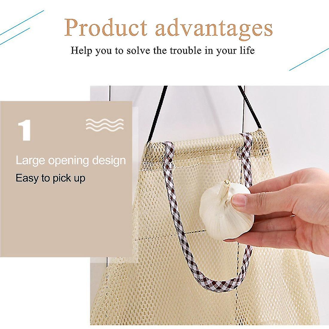 Kitchen Vegetable Storage Bag Home Multi-purpose Creative Fruit Wall Hanging Bag Hanging Onion Garl