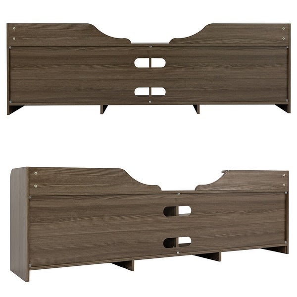 Mordern TV Stand， Wood Entertainment Center for TVs up to 75