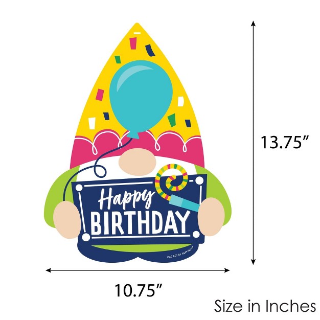 Big Dot Of Happiness Gnome Birthday Hanging Porch Happy Birthday Party Outdoor Decorations Front Door Decor 1 Piece Sign