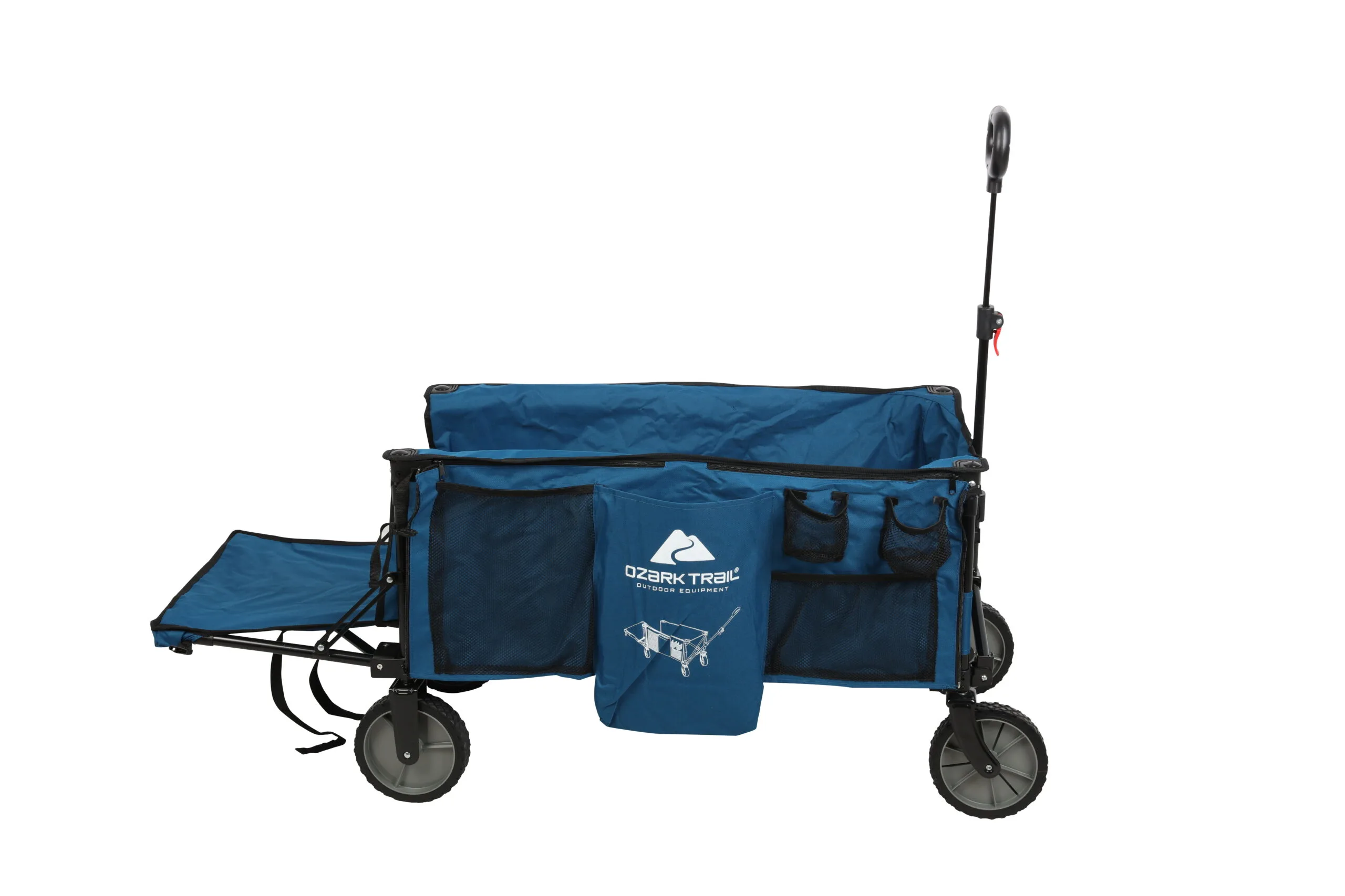 Ozark Trail Quad Folding Camp Wagon with Tailgate， Blue