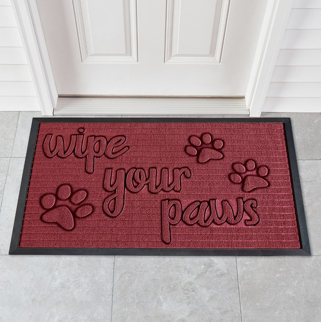 Collections Etc Unique Wipe Your Paw Skid resistant Utility Rug