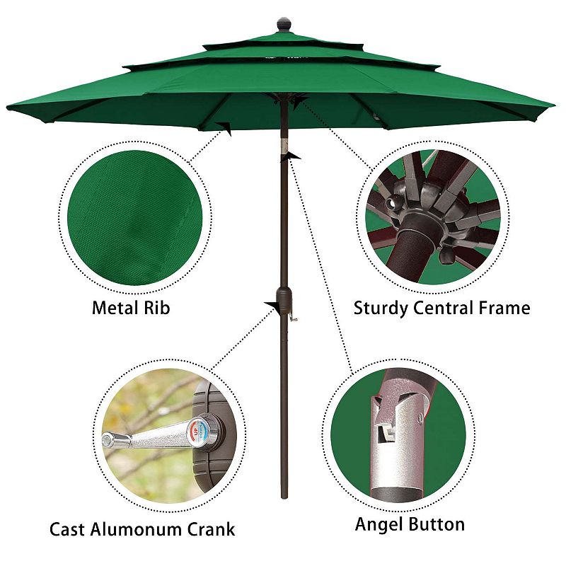 Aoodor Garden Market Umbrella - Outdoor Patio Umbrella Round-Gradient