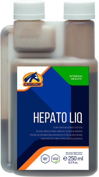 Cavalor Hepatoliq Liver and Kidney Support Liquid Horse Supplement， 250-mL bottle