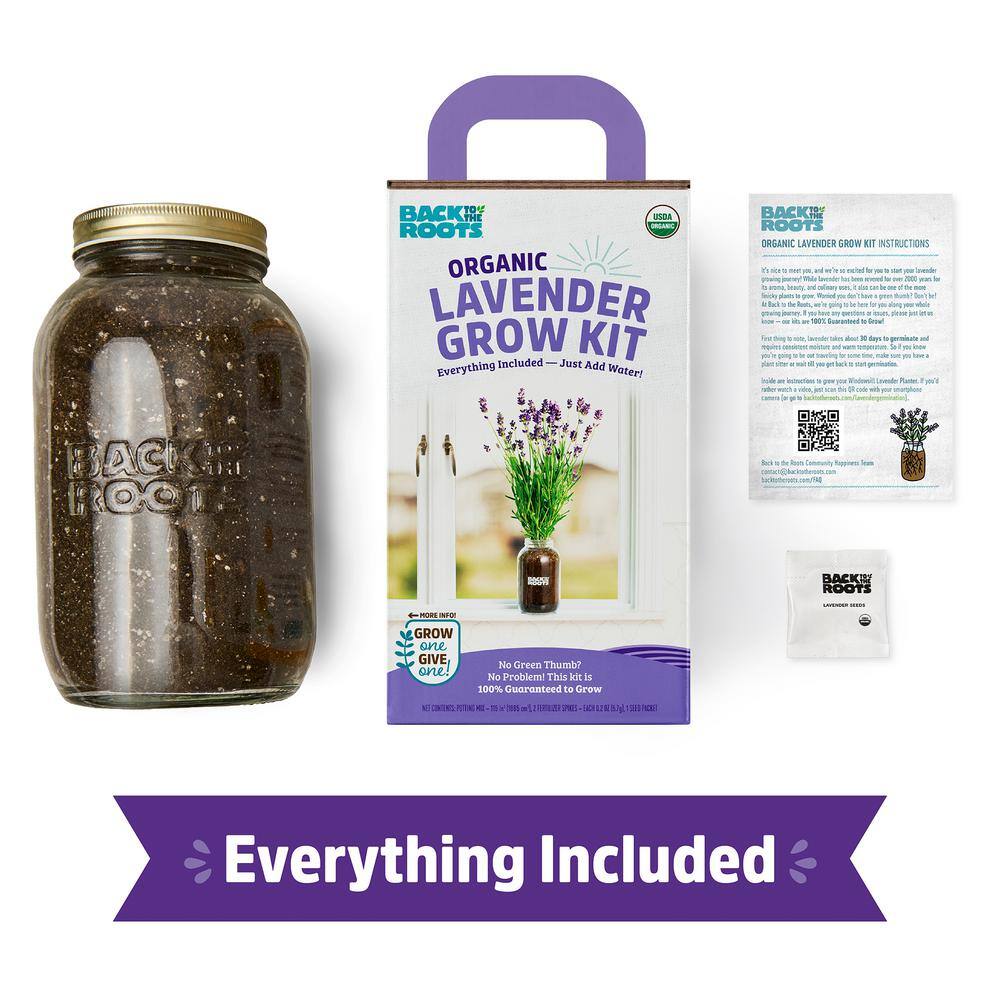 Back to the Roots Organic Lavender Grow Kit 25500