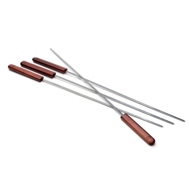 20 quot 4pk Rosewood Stainless Steel Skewers Outset