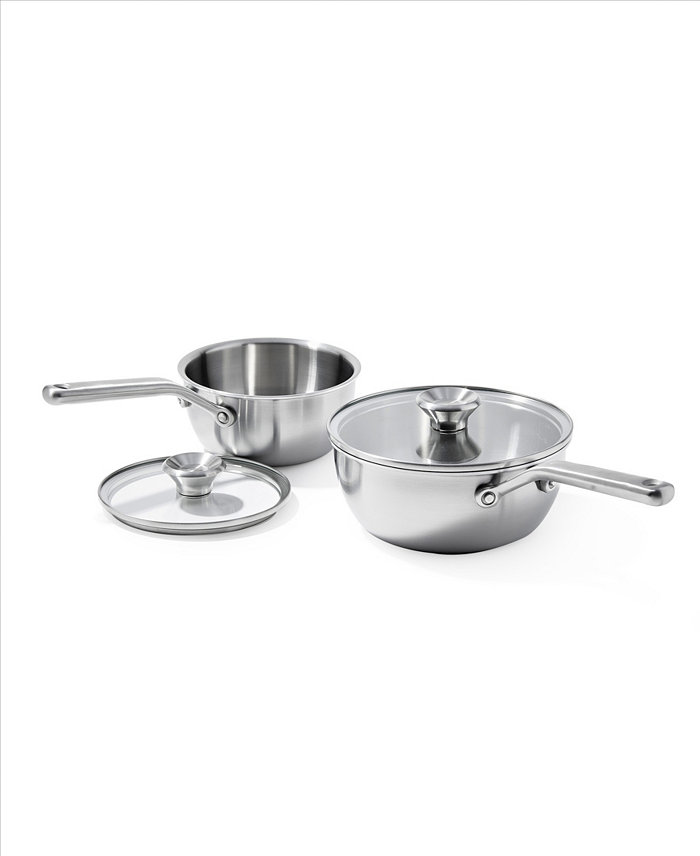 OXO Mira Tri-Ply Stainless Steel 2 Piece Covered Chef's Pan Set