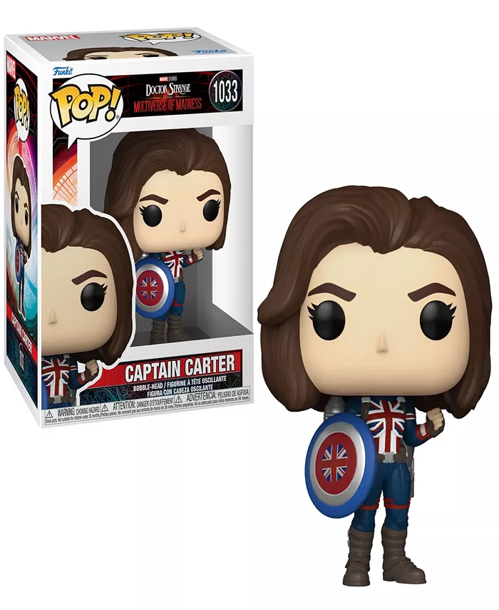 Funko Pop Marvel Movies Doctor Strange in the Multiverse of Madness America Chavez in Cloak Sinister Strange Dead Strange Captain Carter 4 Figure Collectors Set