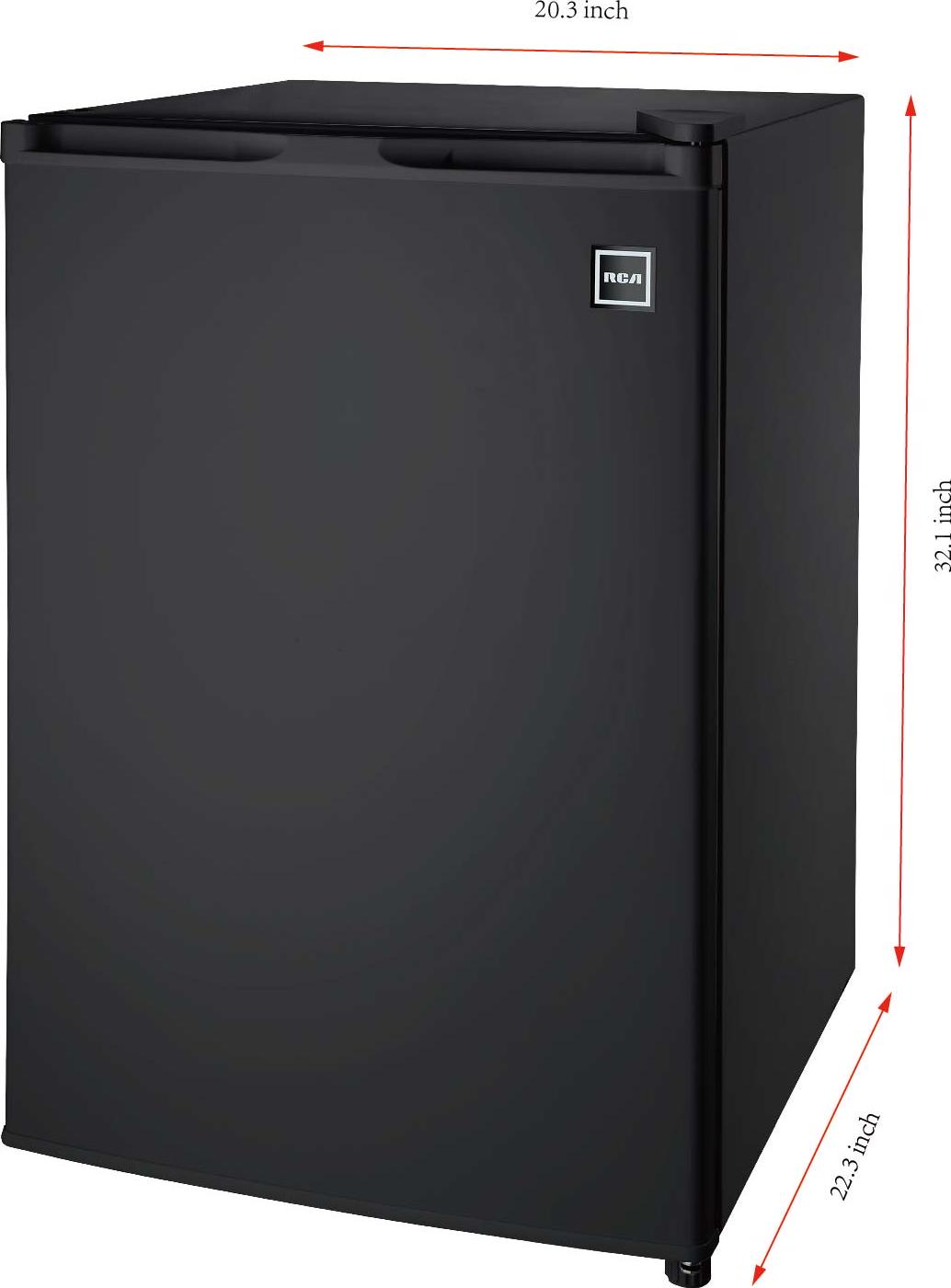 RCA 4.5 Cu ft Single Door Compact Refrigerator RFR464， Black