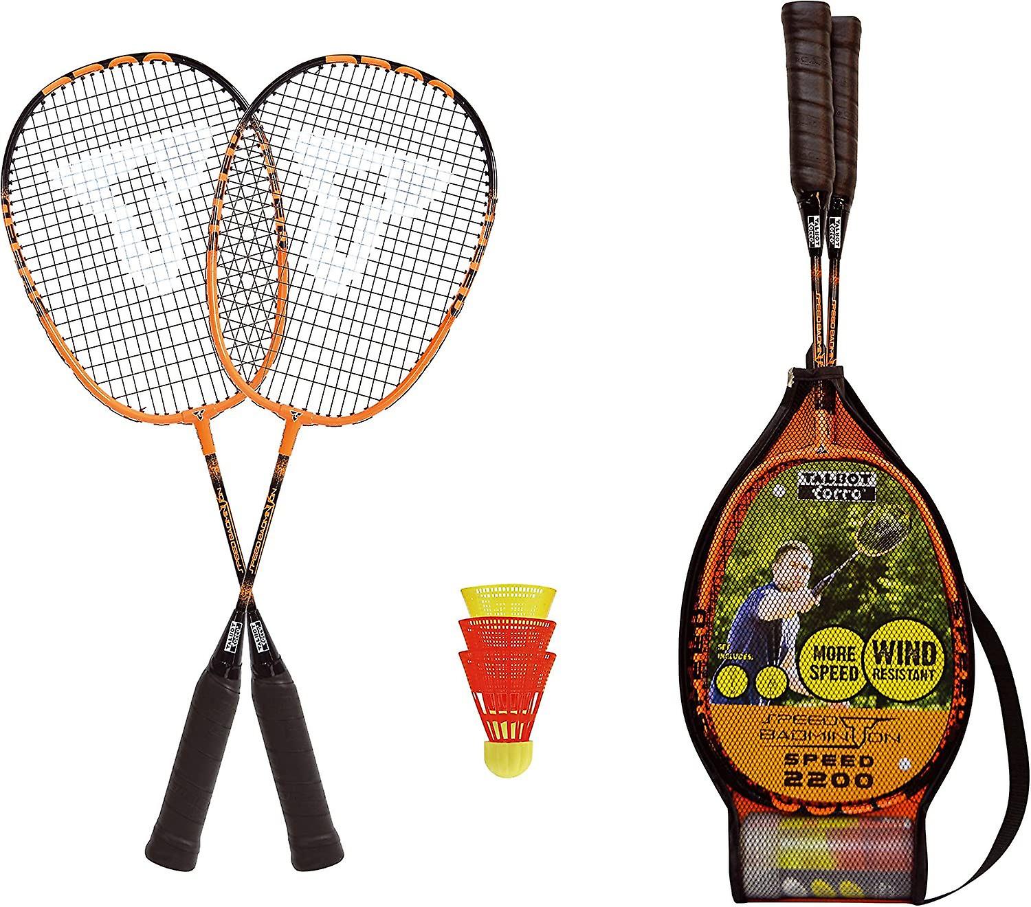 Talbot Torro Badminton Rackets Set 2 Player Rackets Shuttlecocks Outdoor Sports