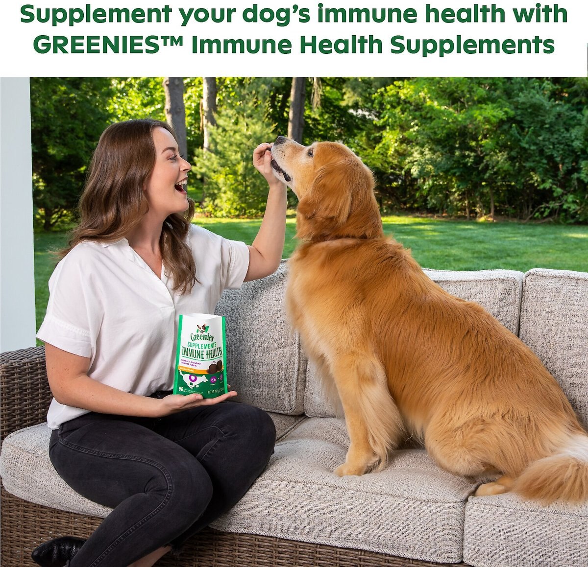 Greenies Chicken Flavored Soft Chew Immune Supplement for Dogs