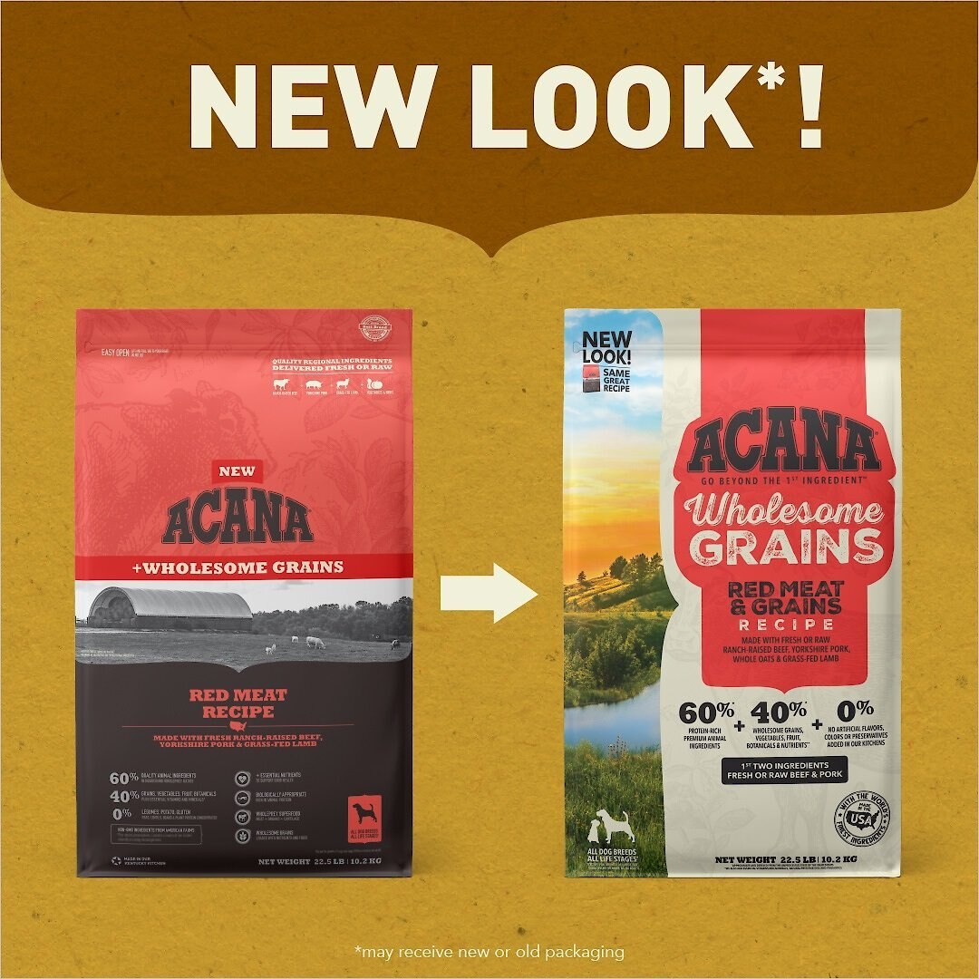 ACANA Wholesome Grains Red Meat Recipe Dry Dog Food