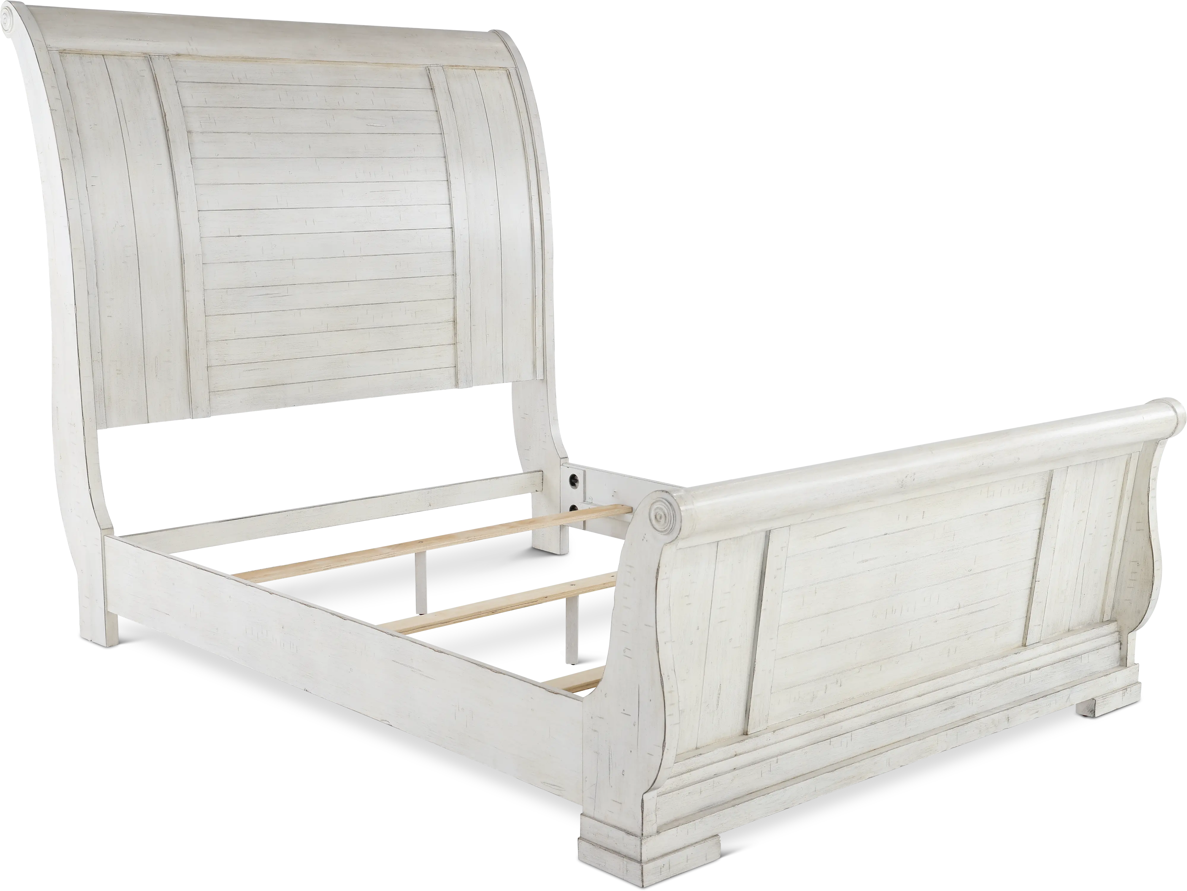 Coming Home Chalk White Queen Sleigh Bed