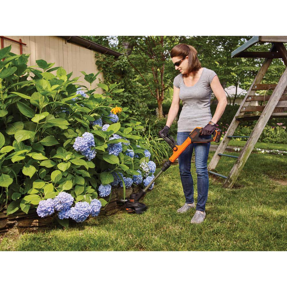 BLACKDECKER 20V MAX Cordless Battery Powered 2in1 String Trimmer and Lawn Edger with