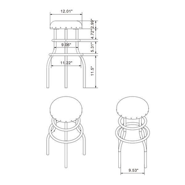 Furniture of America Vigo Rustic Bronze Counter Height Barstool