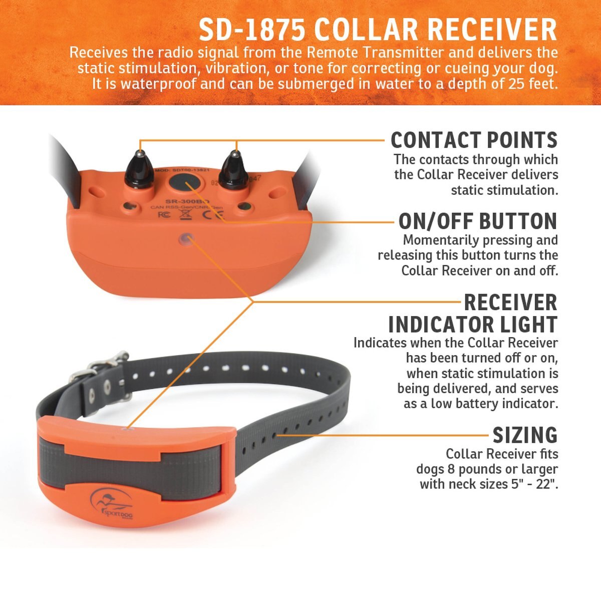 SportDOG UplandHunter 1875 Training Dog Collar