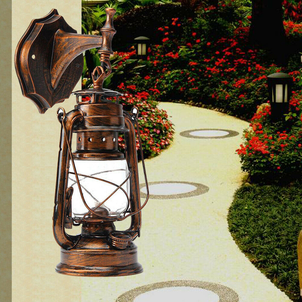 TFCFL Outdoor Wall Porch Light Vintage Lantern Lamp Wall Mounted Lighting Fixture E27