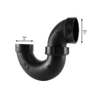 Charlotte Pipe 2 in. ABS DWV P-Trap ABS00708P0800HD