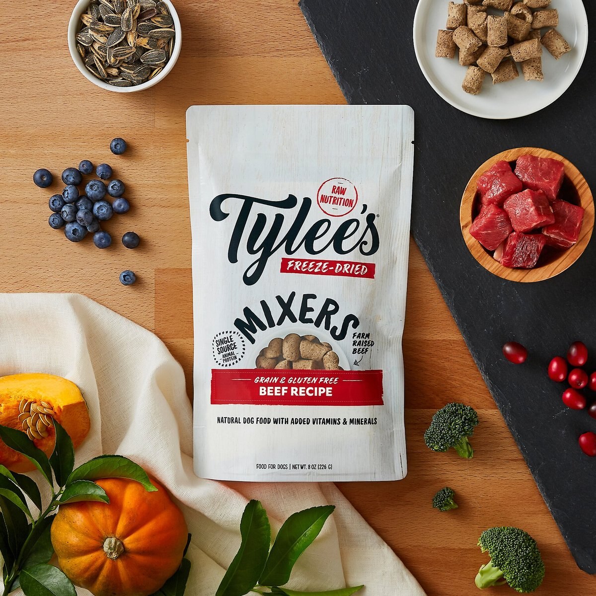 Tylee's Freeze-Dried Mixers for Dogs， Beef Recipe